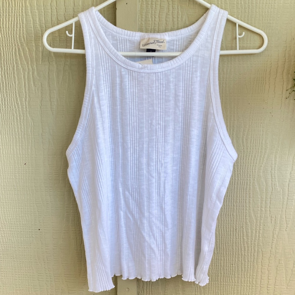 Universal Thread White Ribbed Tank Top